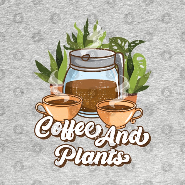 coffee and plants by ArtStopCreative